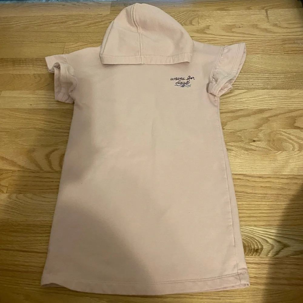 Gymboree Hooded Dress Small Pink Sweatshirt Jersey Material Waves For Days
